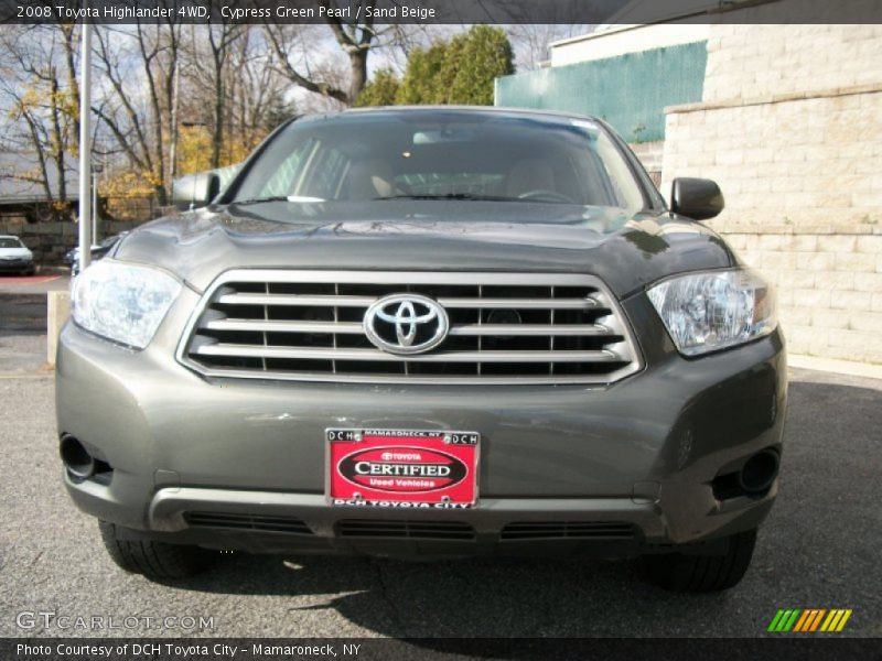 Cypress Green Pearl / Sand Beige 2008 Toyota Highlander 4WD