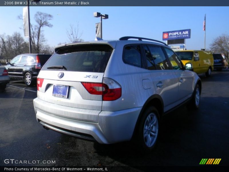 Titanium Silver Metallic / Black 2006 BMW X3 3.0i
