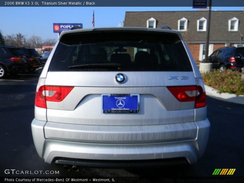 Titanium Silver Metallic / Black 2006 BMW X3 3.0i