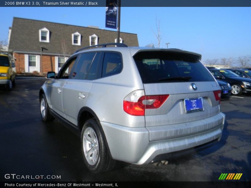 Titanium Silver Metallic / Black 2006 BMW X3 3.0i