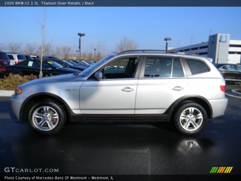 Titanium Silver Metallic / Black 2006 BMW X3 3.0i