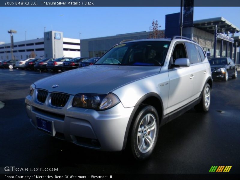 Titanium Silver Metallic / Black 2006 BMW X3 3.0i