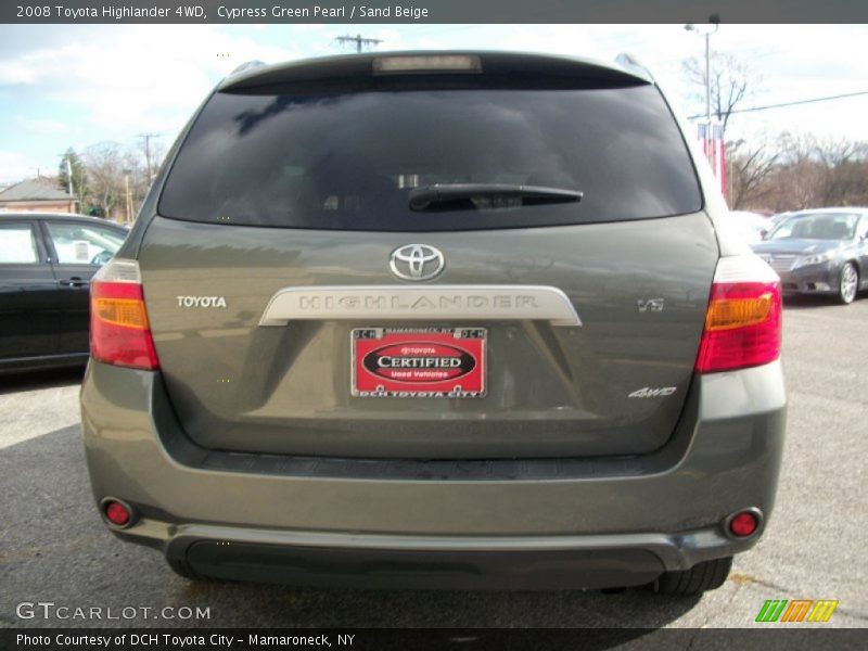 Cypress Green Pearl / Sand Beige 2008 Toyota Highlander 4WD