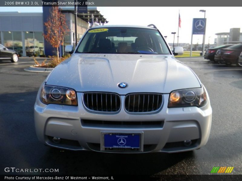 Titanium Silver Metallic / Black 2006 BMW X3 3.0i