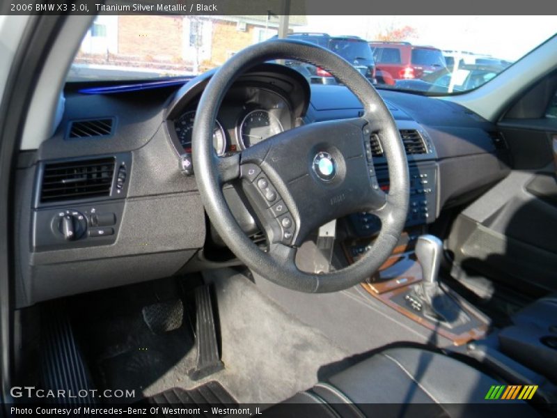 Titanium Silver Metallic / Black 2006 BMW X3 3.0i