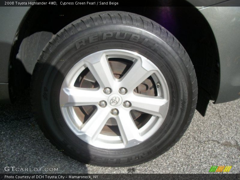 Cypress Green Pearl / Sand Beige 2008 Toyota Highlander 4WD