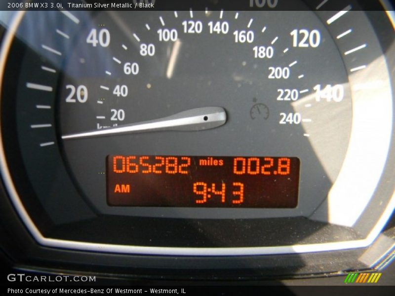 Titanium Silver Metallic / Black 2006 BMW X3 3.0i