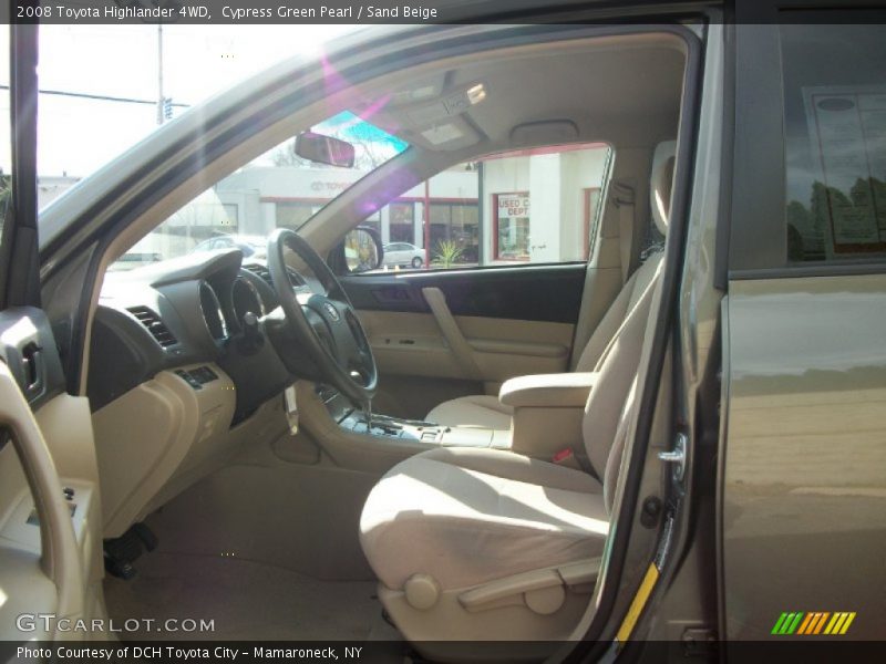Cypress Green Pearl / Sand Beige 2008 Toyota Highlander 4WD