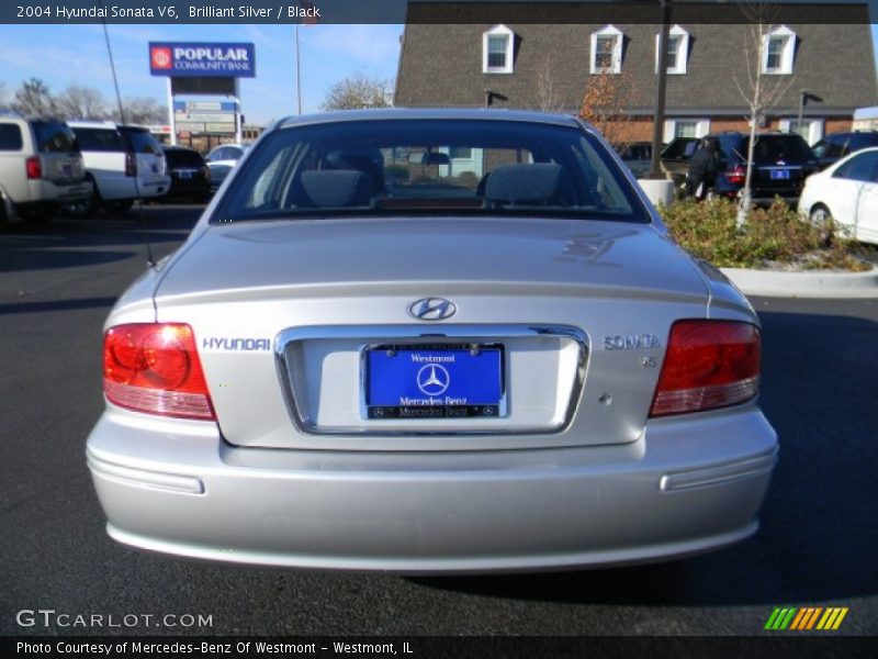 Brilliant Silver / Black 2004 Hyundai Sonata V6