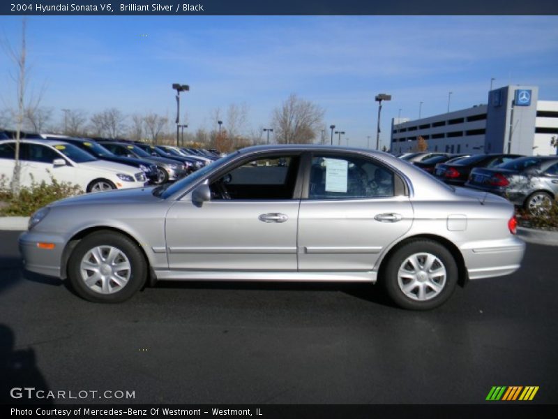 Brilliant Silver / Black 2004 Hyundai Sonata V6