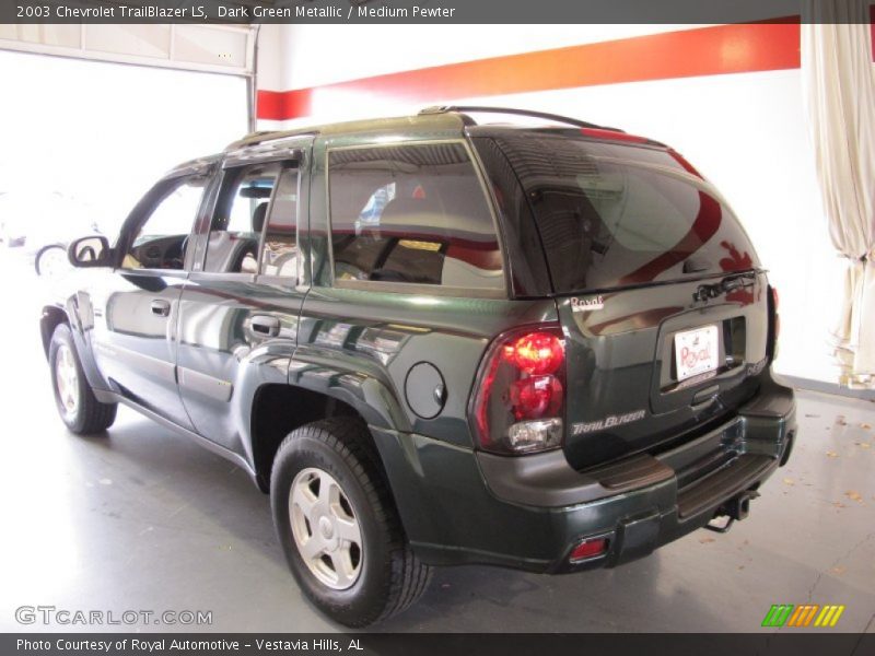Dark Green Metallic / Medium Pewter 2003 Chevrolet TrailBlazer LS