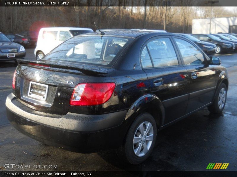 Black / Gray 2008 Kia Rio LX Sedan