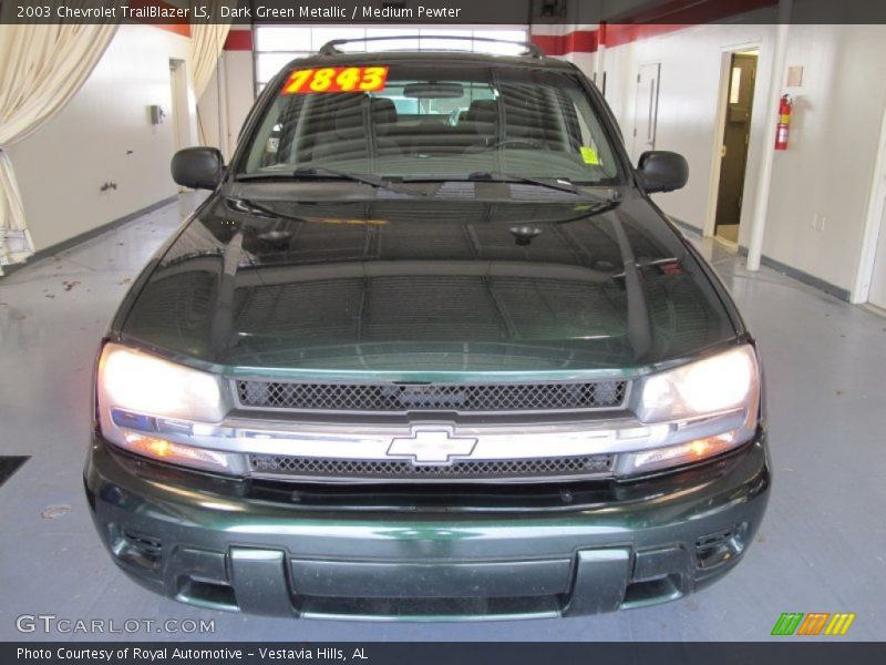 Dark Green Metallic / Medium Pewter 2003 Chevrolet TrailBlazer LS