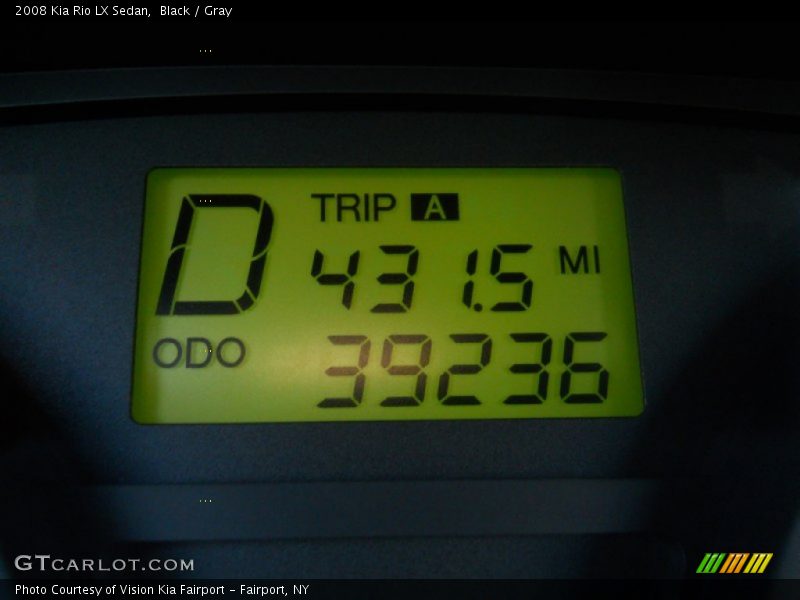 Black / Gray 2008 Kia Rio LX Sedan