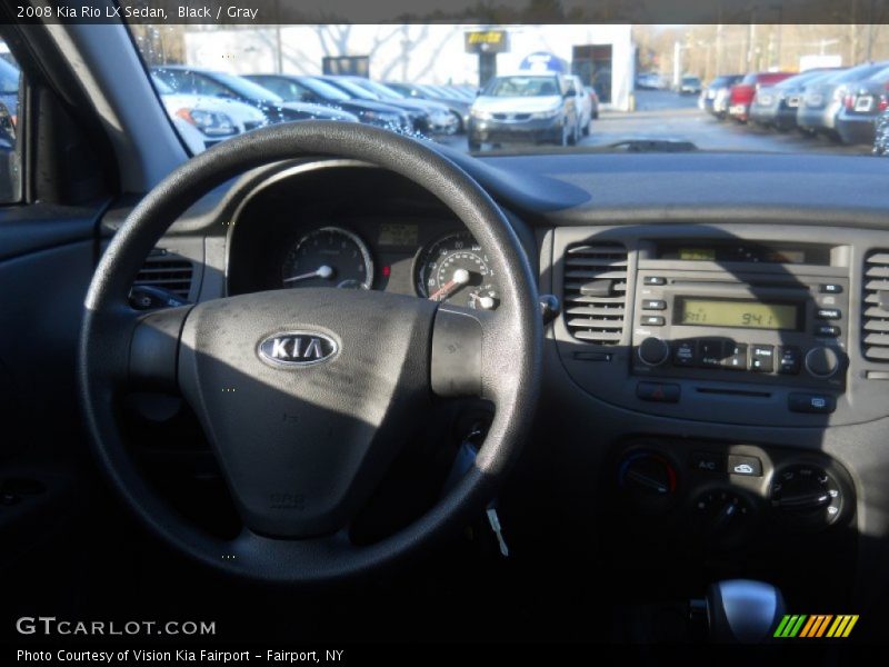 Black / Gray 2008 Kia Rio LX Sedan