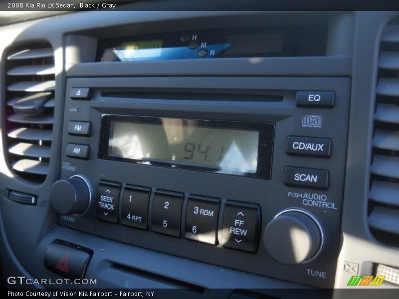 Black / Gray 2008 Kia Rio LX Sedan