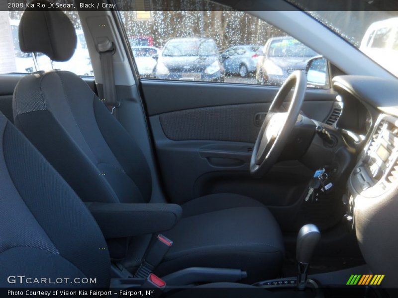 Black / Gray 2008 Kia Rio LX Sedan