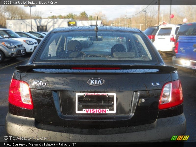 Black / Gray 2008 Kia Rio LX Sedan