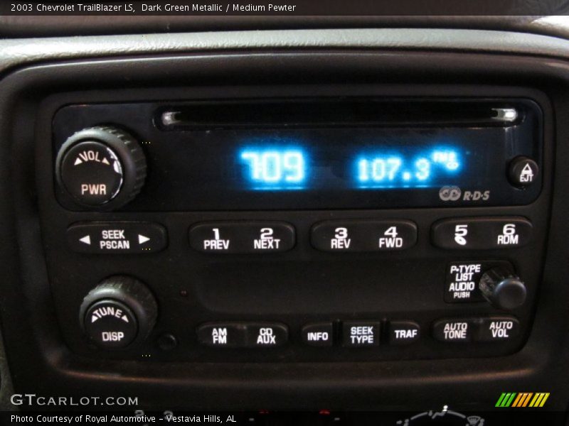 Dark Green Metallic / Medium Pewter 2003 Chevrolet TrailBlazer LS