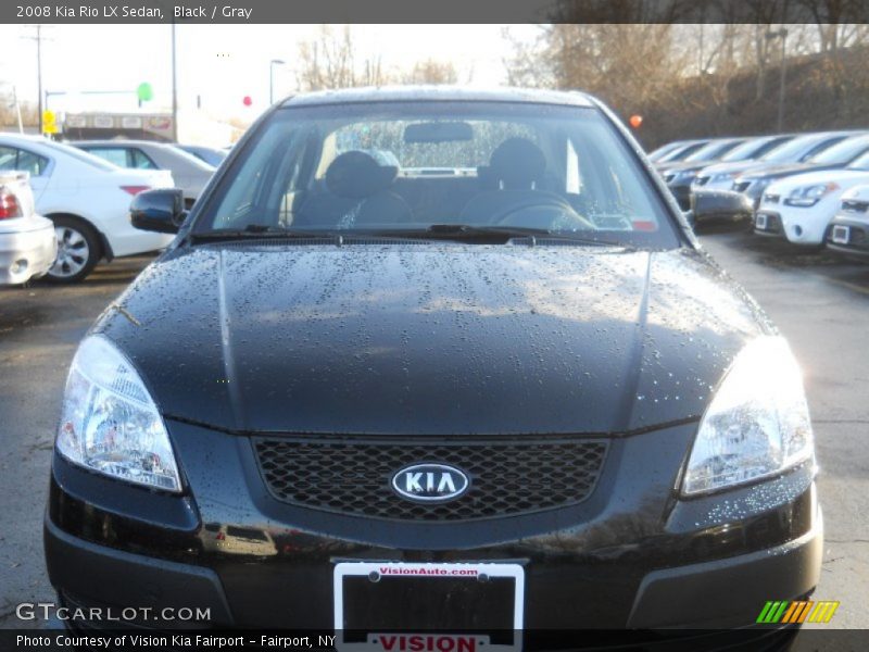 Black / Gray 2008 Kia Rio LX Sedan
