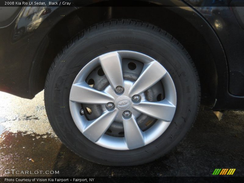 Black / Gray 2008 Kia Rio LX Sedan