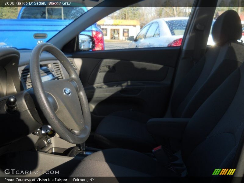 Black / Gray 2008 Kia Rio LX Sedan