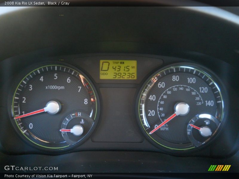 Black / Gray 2008 Kia Rio LX Sedan