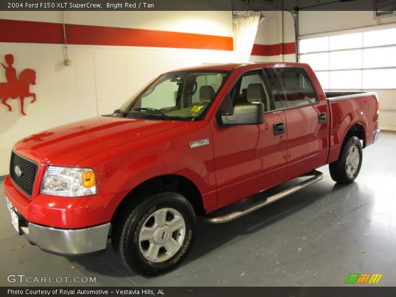 Bright Red / Tan 2004 Ford F150 XLT SuperCrew