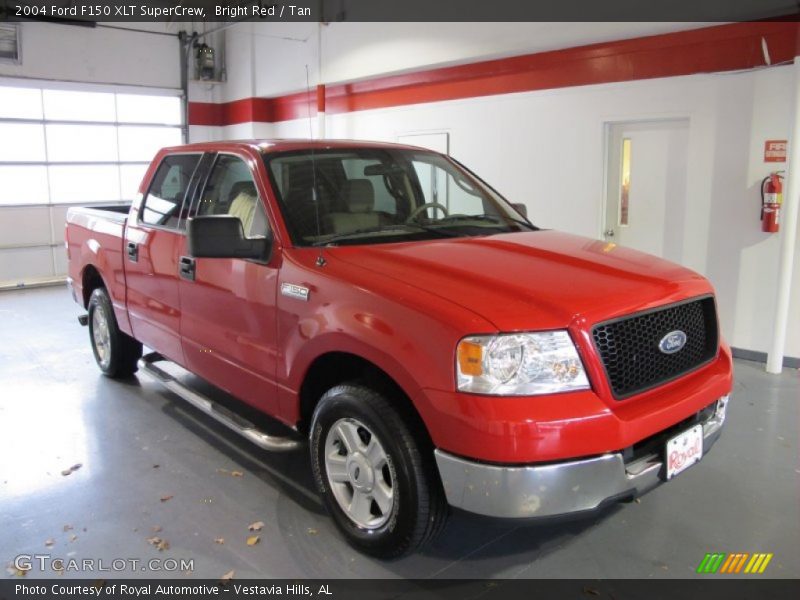 Bright Red / Tan 2004 Ford F150 XLT SuperCrew