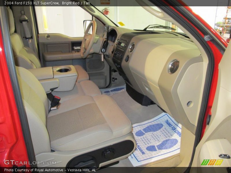 Bright Red / Tan 2004 Ford F150 XLT SuperCrew