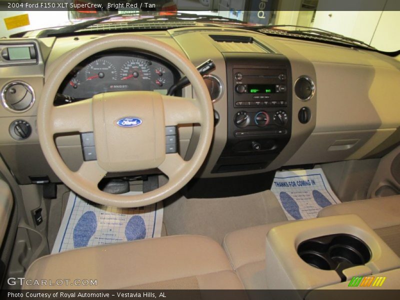 Bright Red / Tan 2004 Ford F150 XLT SuperCrew