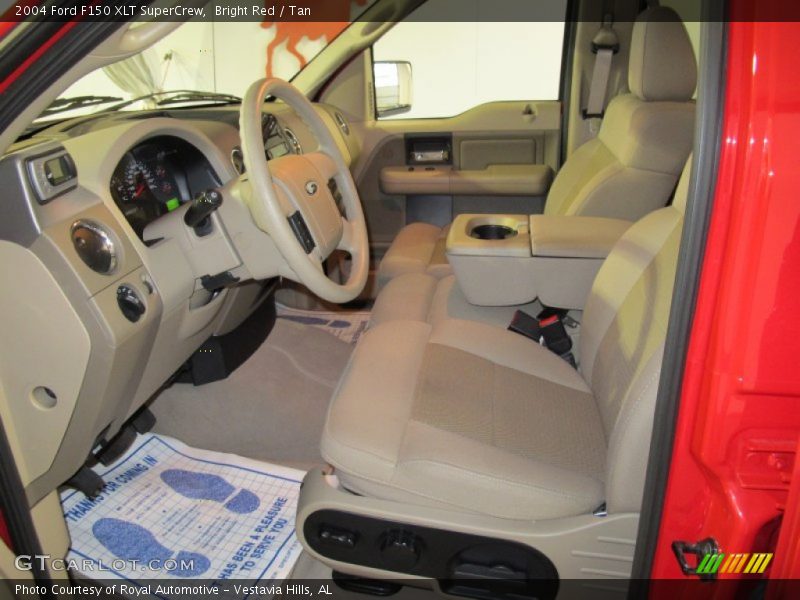 Bright Red / Tan 2004 Ford F150 XLT SuperCrew