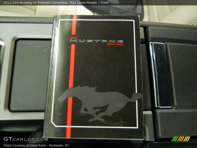 Red Candy Metallic / Stone 2011 Ford Mustang V6 Premium Convertible