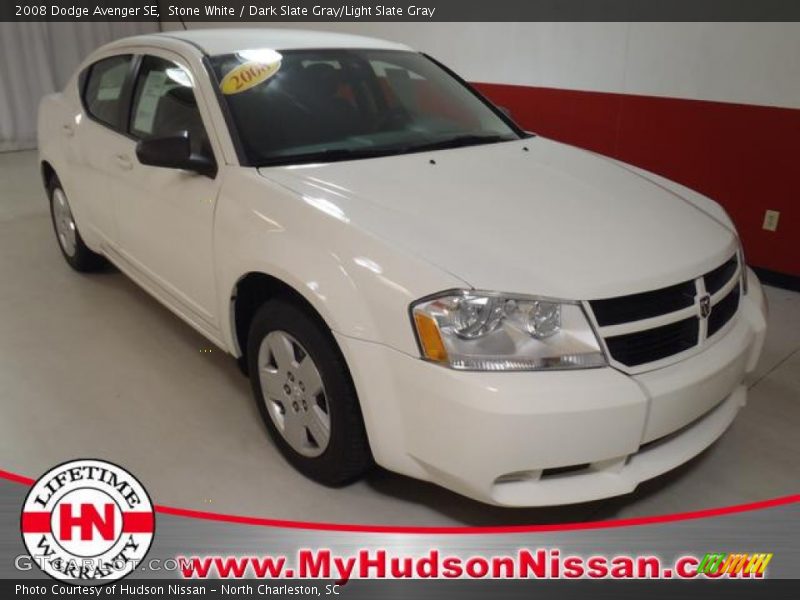 Stone White / Dark Slate Gray/Light Slate Gray 2008 Dodge Avenger SE