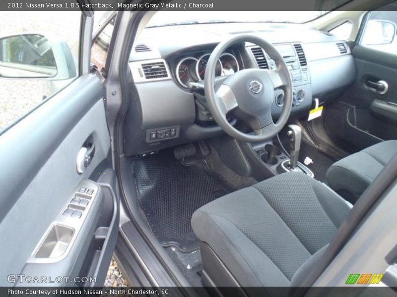 Magnetic Gray Metallic / Charcoal 2012 Nissan Versa 1.8 S Hatchback