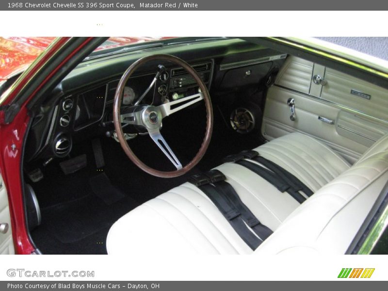 White Interior - 1968 Chevelle SS 396 Sport Coupe 