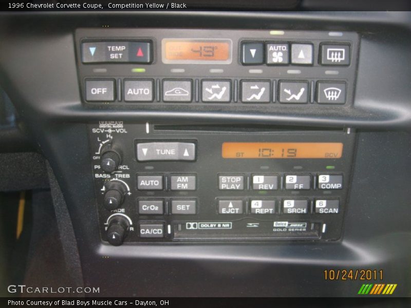 Controls of 1996 Corvette Coupe