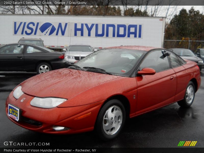 Orange / Gray/Ebony 2002 Saturn S Series SC2 Coupe