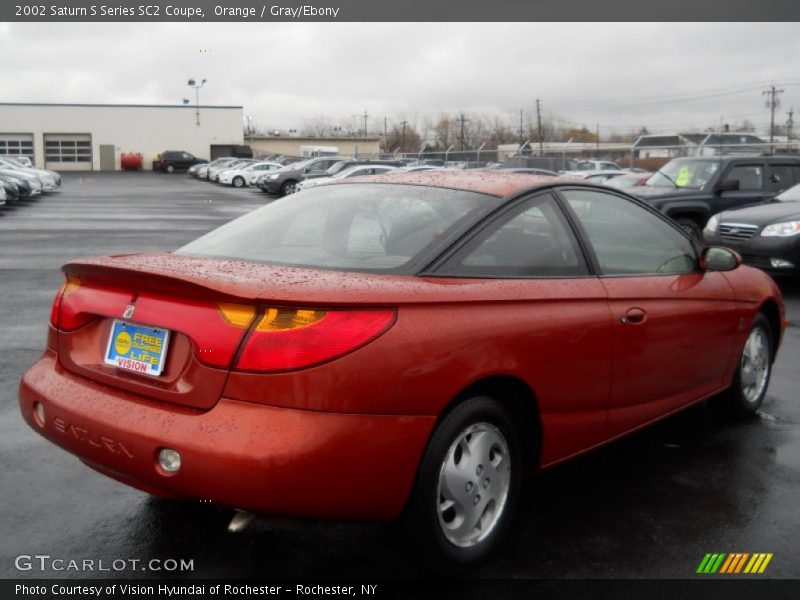 Orange / Gray/Ebony 2002 Saturn S Series SC2 Coupe