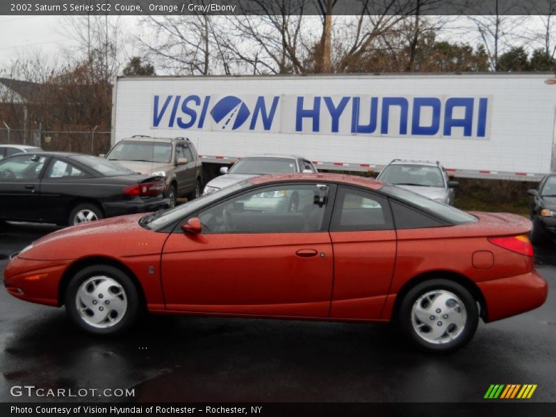 Orange / Gray/Ebony 2002 Saturn S Series SC2 Coupe