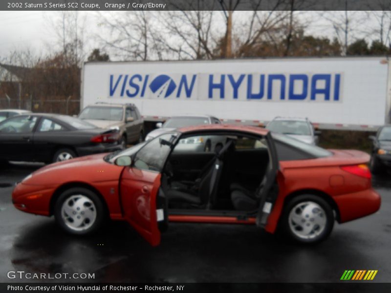 Orange / Gray/Ebony 2002 Saturn S Series SC2 Coupe