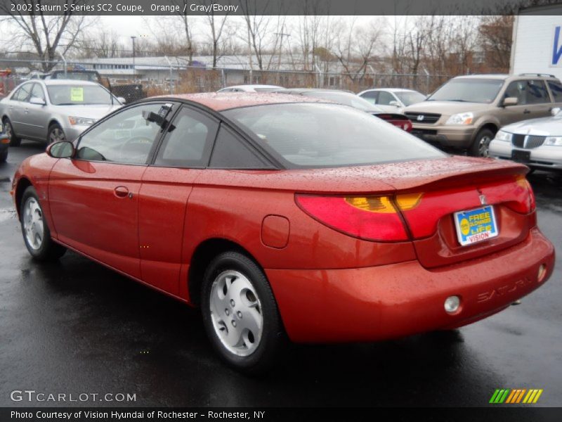 Orange / Gray/Ebony 2002 Saturn S Series SC2 Coupe