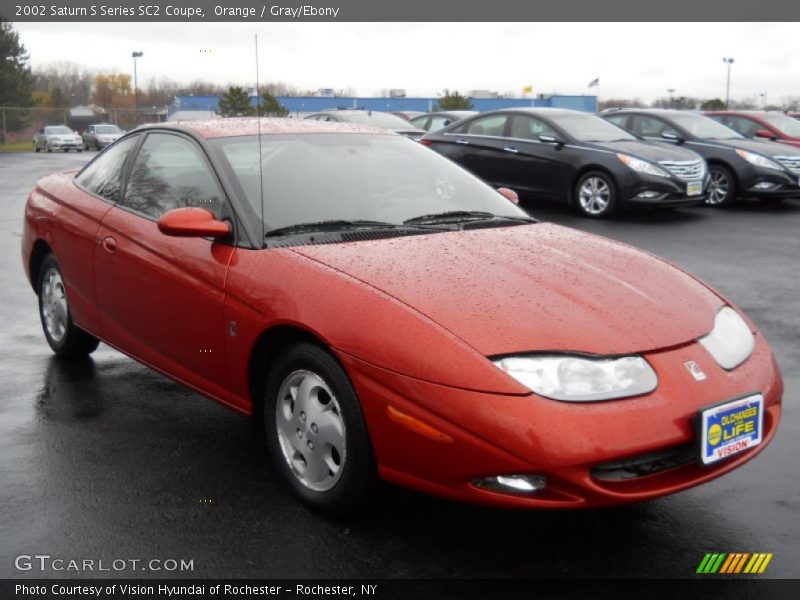 Orange / Gray/Ebony 2002 Saturn S Series SC2 Coupe