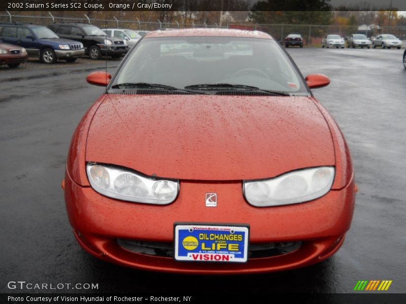 Orange / Gray/Ebony 2002 Saturn S Series SC2 Coupe