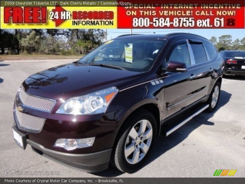 Dark Cherry Metallic / Cashmere/Ebony 2009 Chevrolet Traverse LTZ