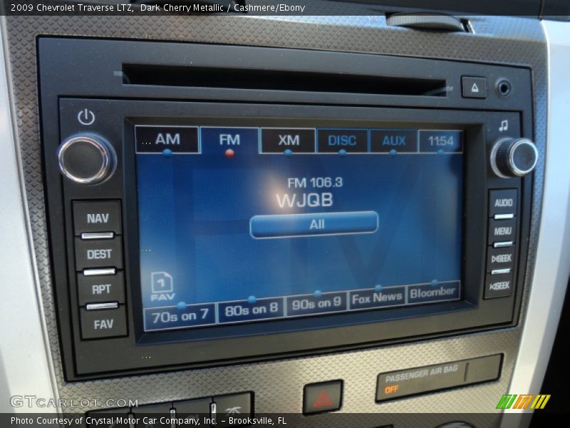 Dark Cherry Metallic / Cashmere/Ebony 2009 Chevrolet Traverse LTZ