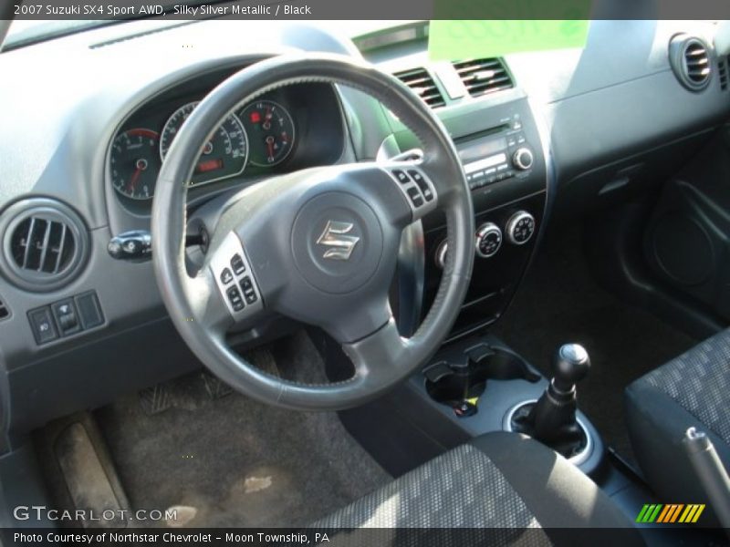 Silky Silver Metallic / Black 2007 Suzuki SX4 Sport AWD