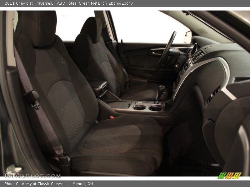 Steel Green Metallic / Ebony/Ebony 2011 Chevrolet Traverse LT AWD