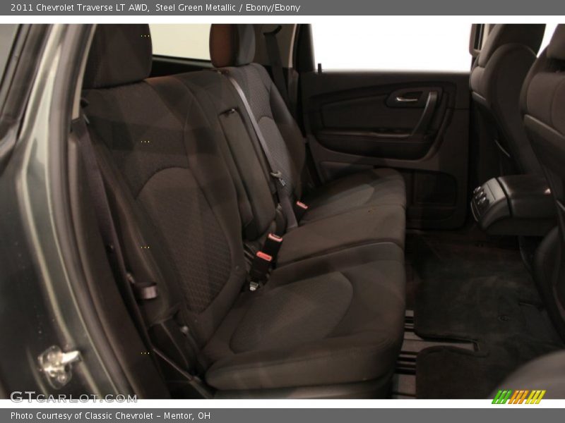 Steel Green Metallic / Ebony/Ebony 2011 Chevrolet Traverse LT AWD