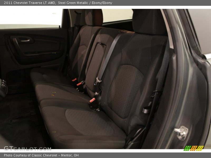 Steel Green Metallic / Ebony/Ebony 2011 Chevrolet Traverse LT AWD